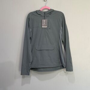 Fossa Apparel Skyline‎ Soft Shell Pullover Gray Half Zip Jacket capital one
